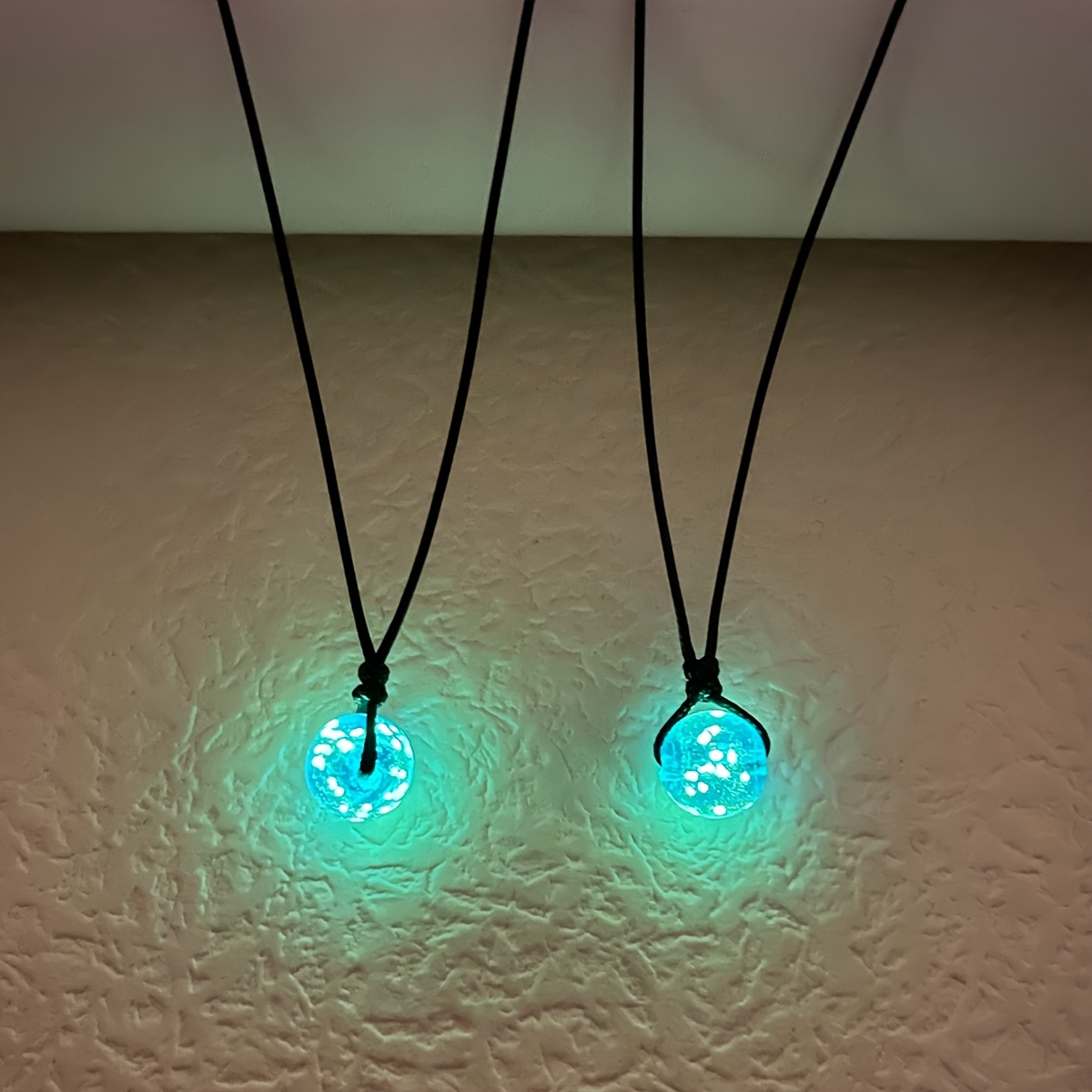 Luminous Bead Couple's Necklace Hand-woven Jewelry Set